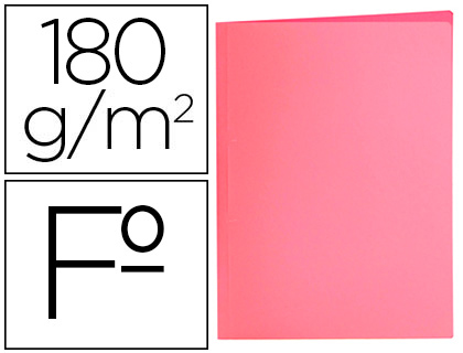Subcarpeta cartulina Liderpapel Folio rosa pastel 180 g/m²
